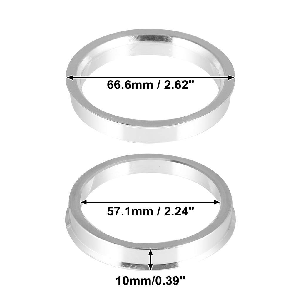 X Autohaux 2pcs OD 60.1 73.1 72.6mm To ID 57.1 56.1 64.1mm Aluminium Alloy Car Hub Centric Rings Wheel Bore Center Spacer Valve Stems 1