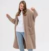 Women's Casual Knitted Solid Color Long Cardigan Sweater Jacket
