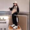 Girls Hooded Sweatshirt Suit 2-12Y Children's Sports Top + Trousers Girls Loose Fashionable Spring and Autumn Clothing