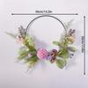1Pc Simulation Decorative Round Wrought Iron Garland, Fake Flowers, for Wedding Decoration, Outdoor Decoration