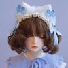 Spitzen-Katzenohren-Haarreif mit Schleife Schlappohr-Kaninchen-Kopfschmuck Niedliches Kaninchenohren-Haarband Lolita-Accessoires