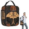 GothMoth Themed Artwork Print Insulated Lunch Bag for Women Kids Portable Food Boxes Thermal Lunch Box Tote