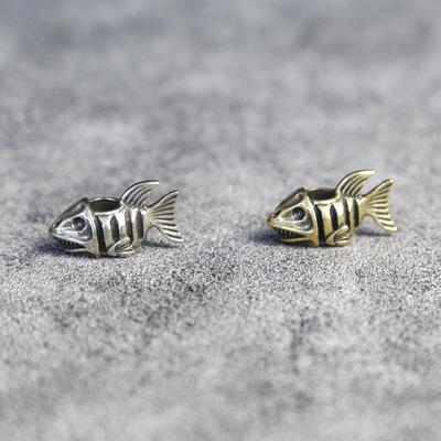 Sea Animal Shark Brass Knife Beads EDC Outdoor DIY Paracord Woven Accessories Lanyard Pendants Umbrella Rope Flashlight Hangings