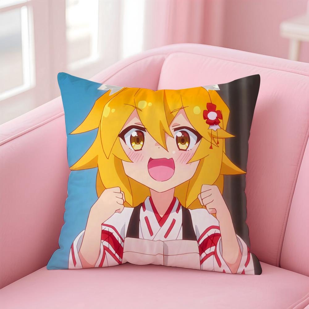 Healing Animation The Helpful Fox SenkosanAnime Cushion Cover Pillow Case Soft Skin Friendly Fabric  Concealed Zipper