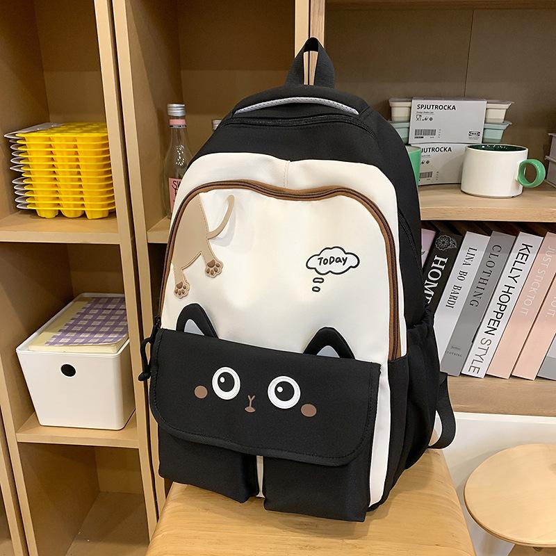 

Cute Plush Doll Pendant Lopunny Large Capacity Simple Casual Schoolbags for Boys and Girls. .