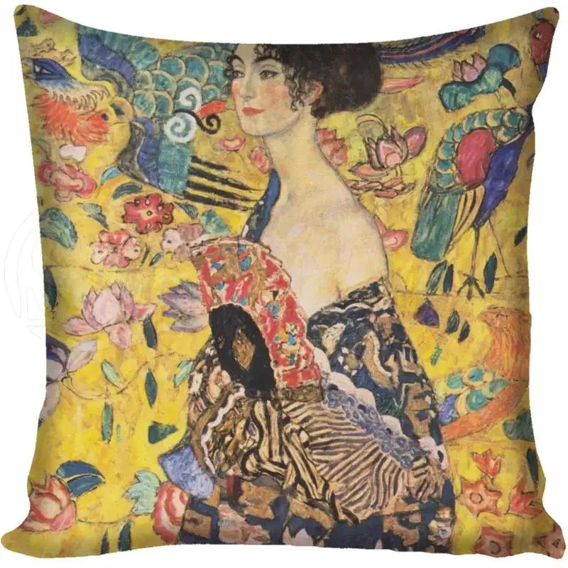 

G0309 Hot Sale Gustav Klimt The Kiss Square Pillowcase Custom Zippered Cushion Pillow Cover Case 45x45cm 45x45cm 18x18in