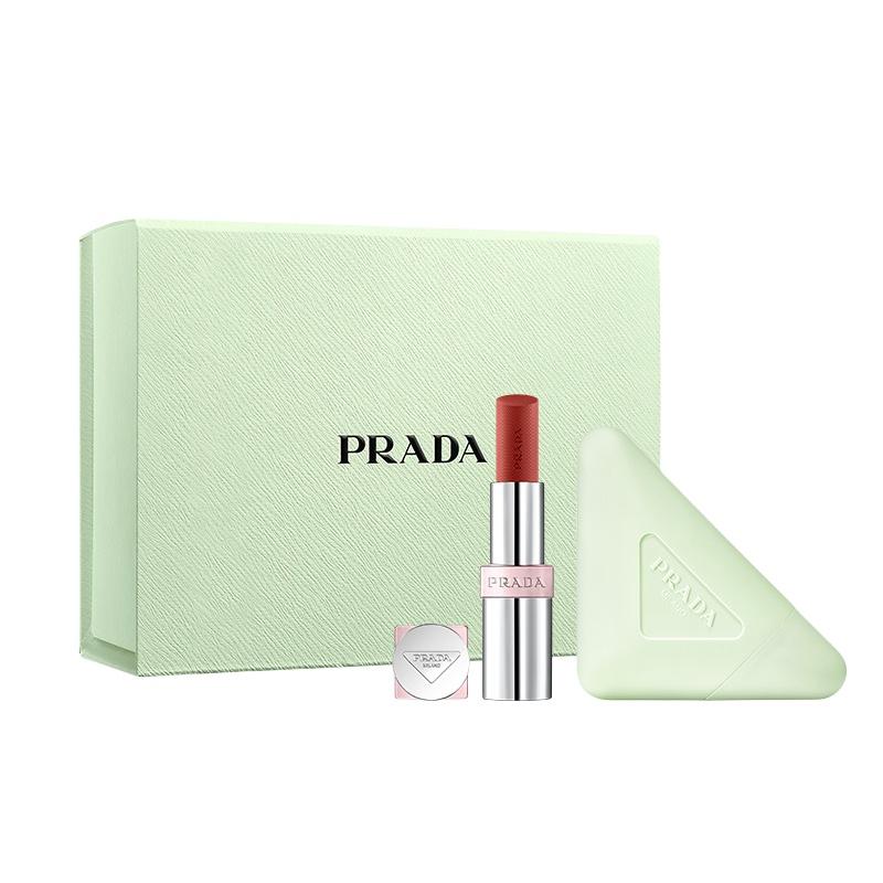 Набор макияжа Prada Бальзам для губ + крем для рук подарочный набор в коробке, легко наносится, Крем для рук Papi + банан Набор из двух предметов: #U020 светло-красный 3,8 г + крем для рук 50 мл красный
