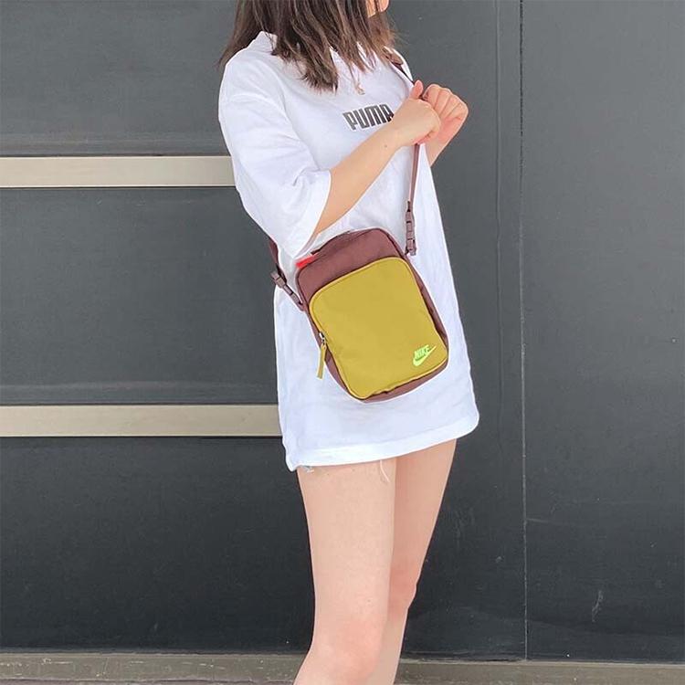 New Nike Heritage Polyester Shoulder Bag, Crossbody Bag Regular Unisex Yellow BA5898-220