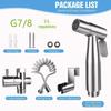Dual Angle Valve Bidet Kit: High-Pressure Booster Spray Gun for Bathrooms