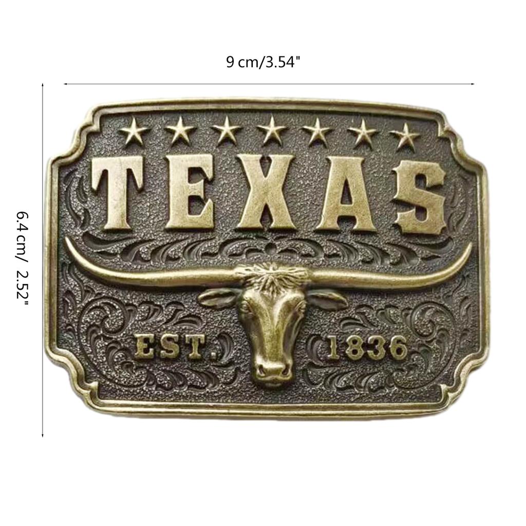 Longhorn Bull Belt Buckle Western Cowboy Belt Buckle Western Rodeo Bull Buckle Replacement for (38-40 Mm) Wide Belt
