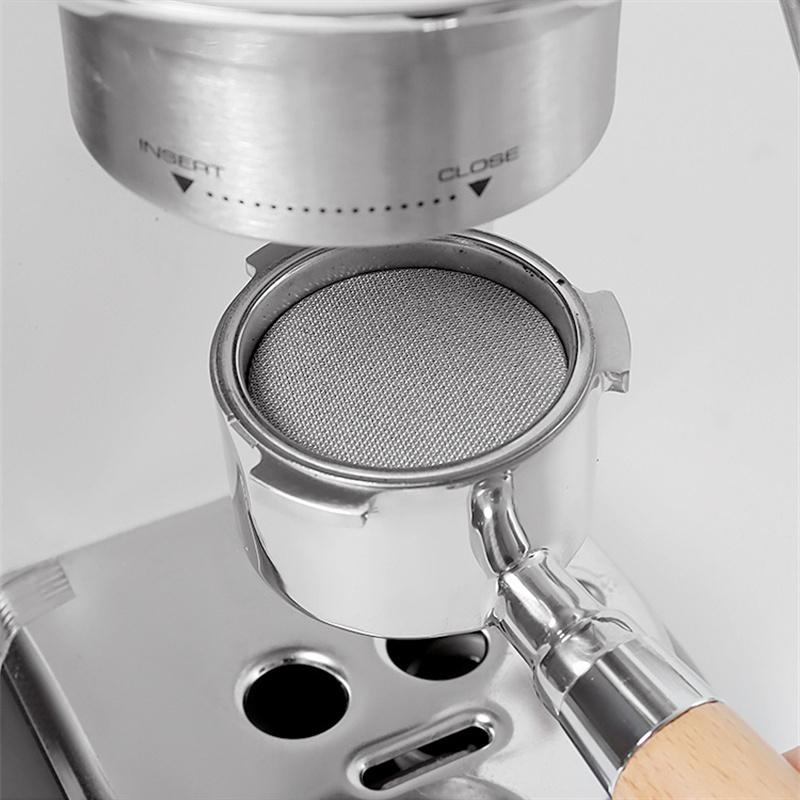 49/51/53/58mm Reusable Coffee Puck Screen with Wood Base Single Layer Coffee Filter Mesh Coffee Handle Portafilter Puck Screen