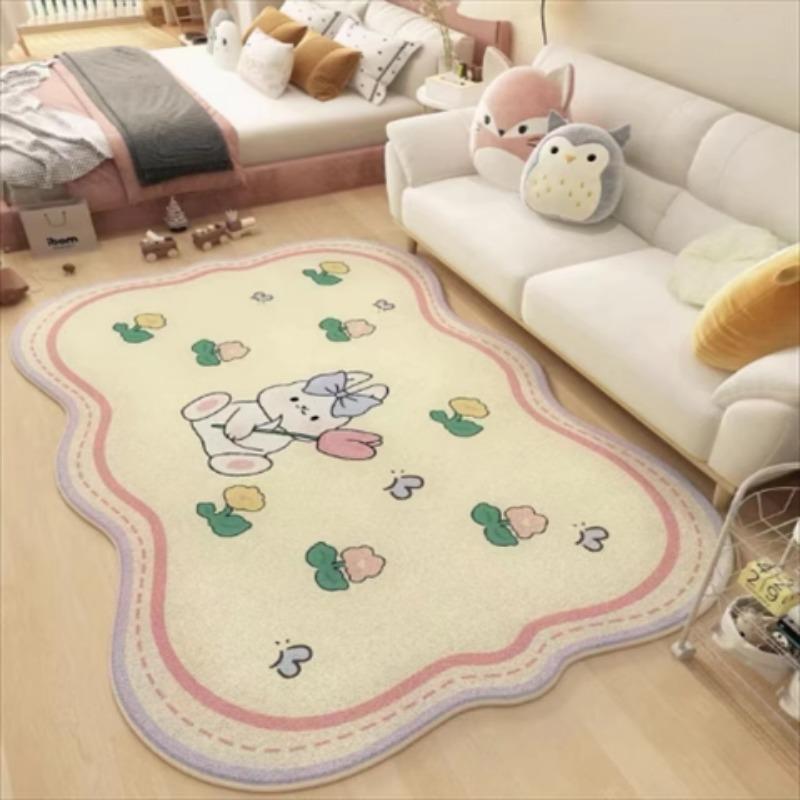 Cure Department Cute Cream Wind Bedroom Bedside Blanket Girl Room Floor Mat Immersive Living Room Early Summer Spring Carpet