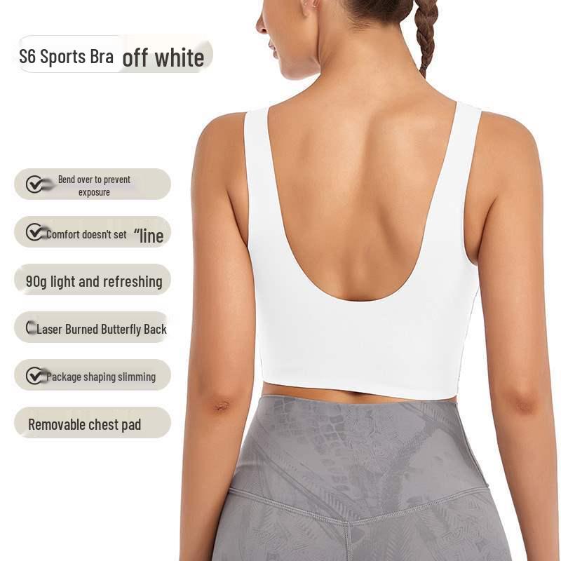 

Женский спортивный бюстгальтер больших размеров с защитой от ударов - Тонкий топ для йоги с красивой спинкой S