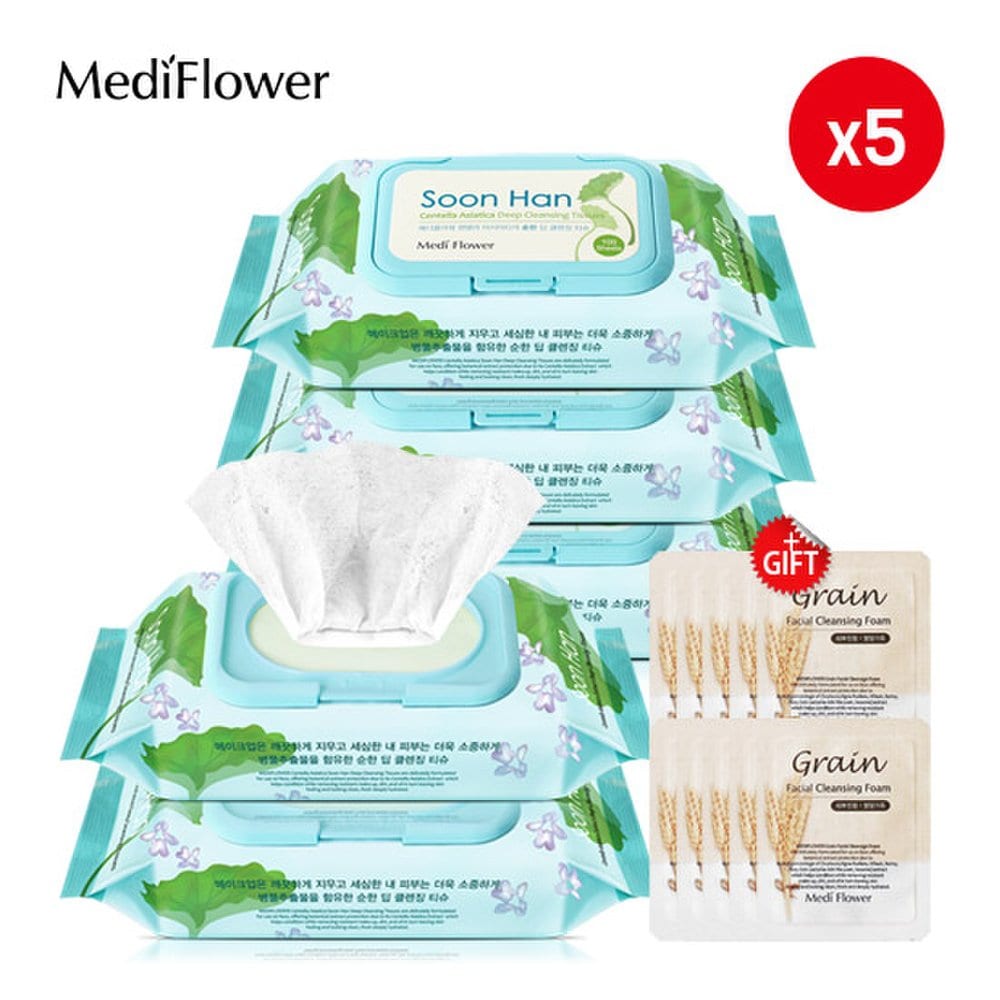 

Centella mild deep cleansing tissue 100 sheets x 5 + 10 pouches