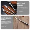Stainless Steel Barbecue Spit Meat Serving Forks Steak Roasting Sticks Grill Skewers Kitchen Utensil