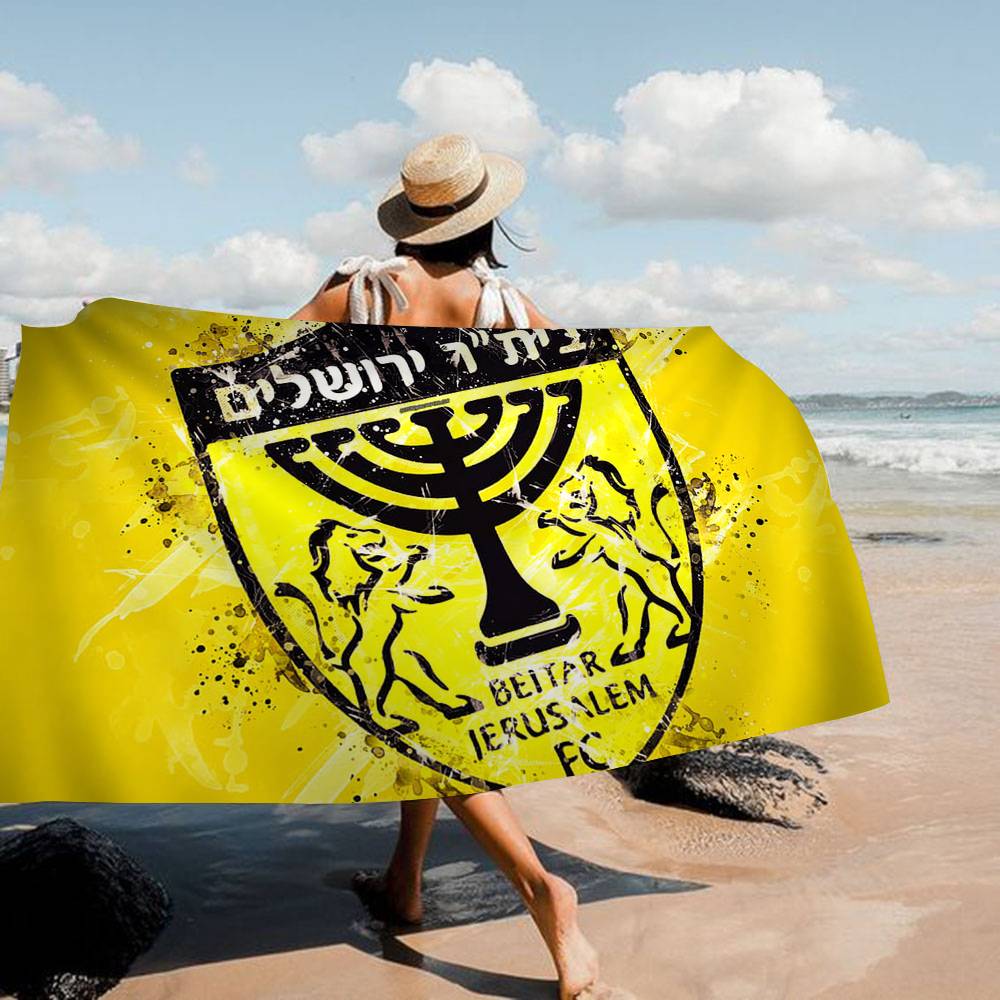 B-Beitar J-Jerusalem F-Fc Microfiber Printed Beach Towel Mountain Climbing Yoga Beach Swimming Running Absorbent Soft Towel