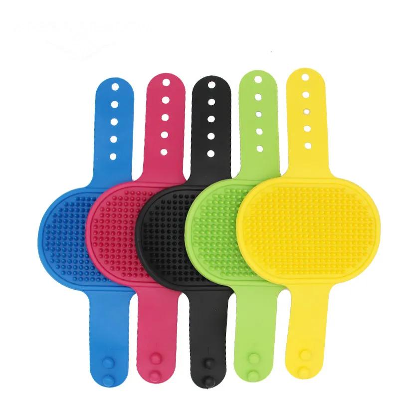 Dog Bath Comb Silicone SPA Pet Combs Shampoo Massage Brush Shower Hair Removal For Cleaning the Animals Bodies FMT2066