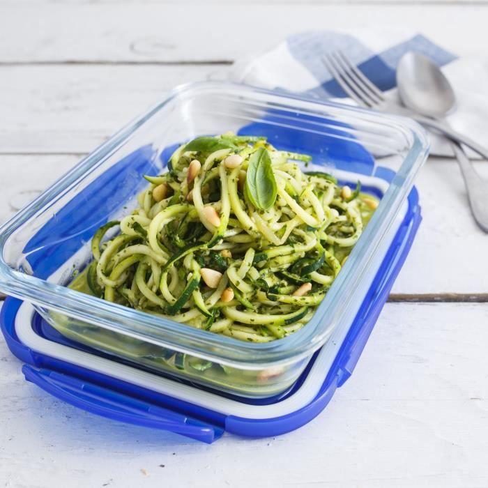 Lot de 3 Lunch Box - PYREX - Cook &amp; Go - Verre - Rectangulaire - Couvercle hermétique - 0,8 L
