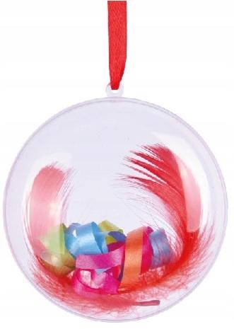 Acrylic Bauble Opening Ball for Christmas Tree 8cm