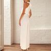 Women's Summer Vacation Fashion Solid Color Jumpsuit Wide-leg Pants