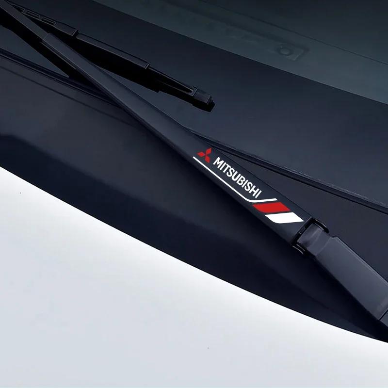 2 Stück Auto Scheibenwischer Aufkleber Emblem Für Mitsubishi lancer asx outlander pajero sport l200 galant Auto Styling