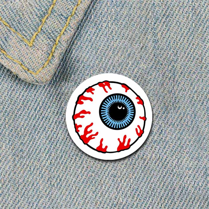 32/44/58mm Funny Brooch Pins for Backpack Clothes Round Tinplate Enamel Pin Custom Pig Love Snowman Wolf Art Badge Jewelry Gifts