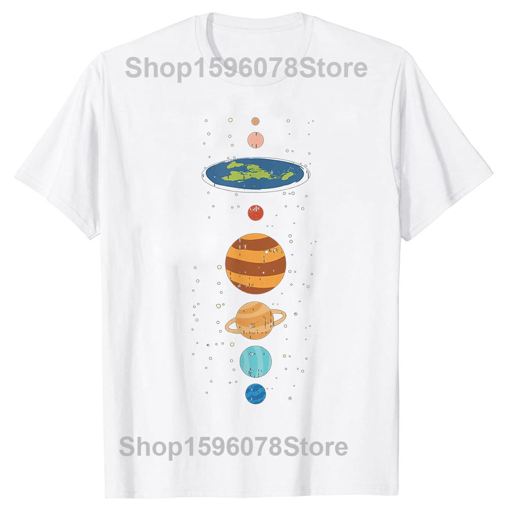 Funny Flat Earth Society T Shirts Graphic Cotton Streetwear Short Sleeve Birthday Gifts Summer Style T-shirt Mens Clothing