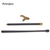 Yellow Wolf Head Biting Walking Cane Fashion Decorative Walking Stick Gentleman Elegant Cosplay Cane Knob Crosier 92cm