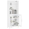 VidaXL Buffet haut Blanc 69,5x34x180 cm Bois d'ingénierie 3189301