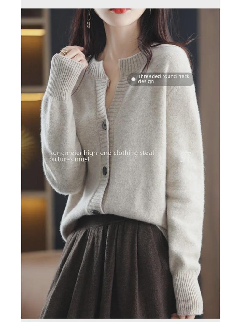 2024, cardigan retro, tricot largi, pentru femei, pentru începutul primăverii și toamnei