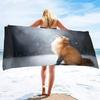 Cute Fox Beach Towel Wild Animal Bath Towels Bathroom Sport Bar Towel for Adult Kids Microfiber Shower Quick Dry Swimming Cover