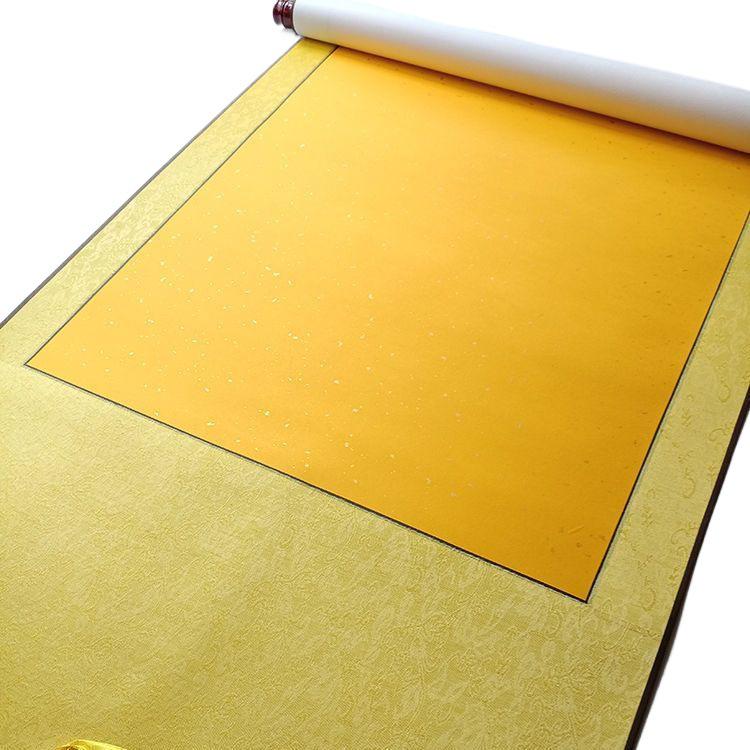 Silk Vertical Hanging Scroll for Calligraphy Painting, Semi-Raw Xuan Paper, Four-Six Foot, Half-Folded.