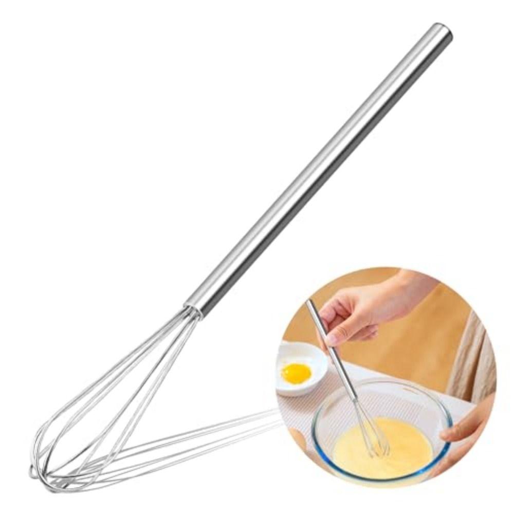 Manual Operation Egg Beater Handheld Egg Mixer Stainless Steel Wire Whisk  Baking Utensils