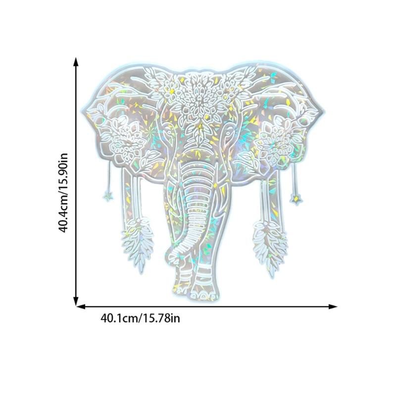 Elephant Shape Wall Hanging Decoration Crafting Mould Holographics Silicone Mold for Wall Sticker Jewelry Making Tool