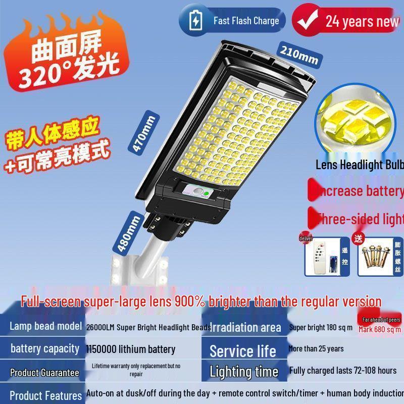 

Super Bright Solar Garden Light: Waterproof Outdoor Street Lamp with Human Motion Sensor Wall Mounted - 10 Year Warranty