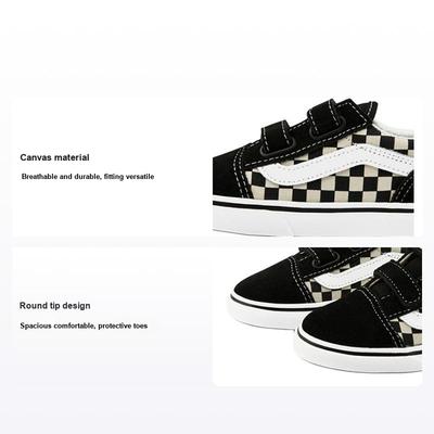 Old Skool V Toddler Primary Check Baby Sneakers Black White VN0A38JNP0S