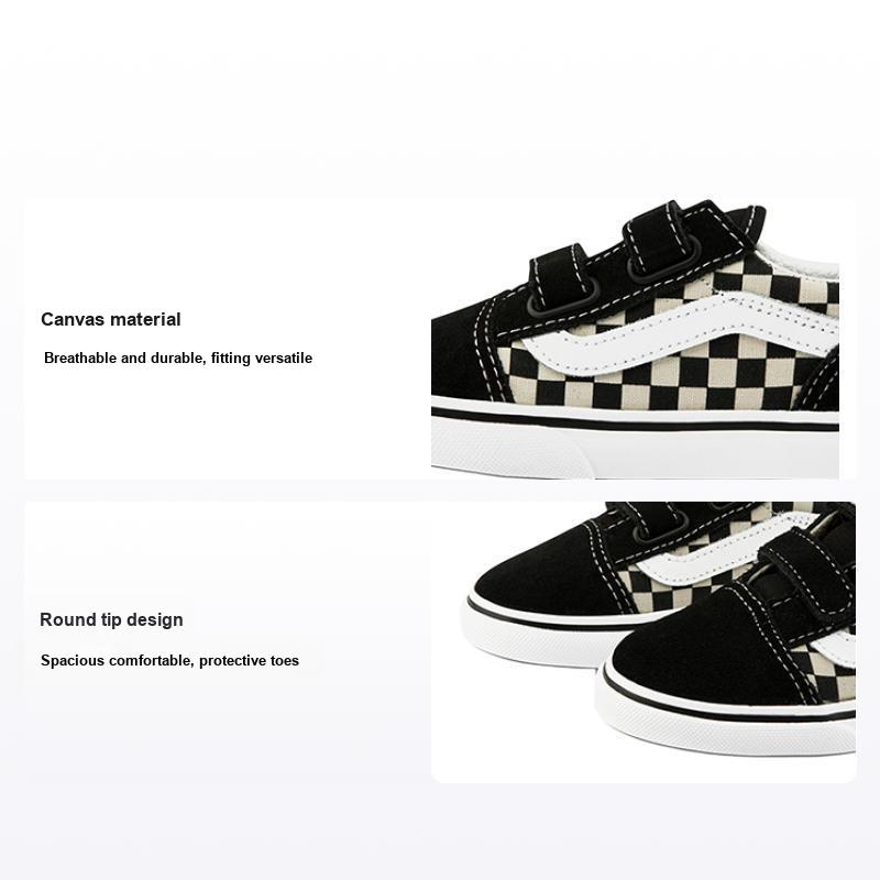 Детские кроссовки в клетку Vans Old Skool V Toddler Primary Check Черный Белый VN0A38JNP0S 25