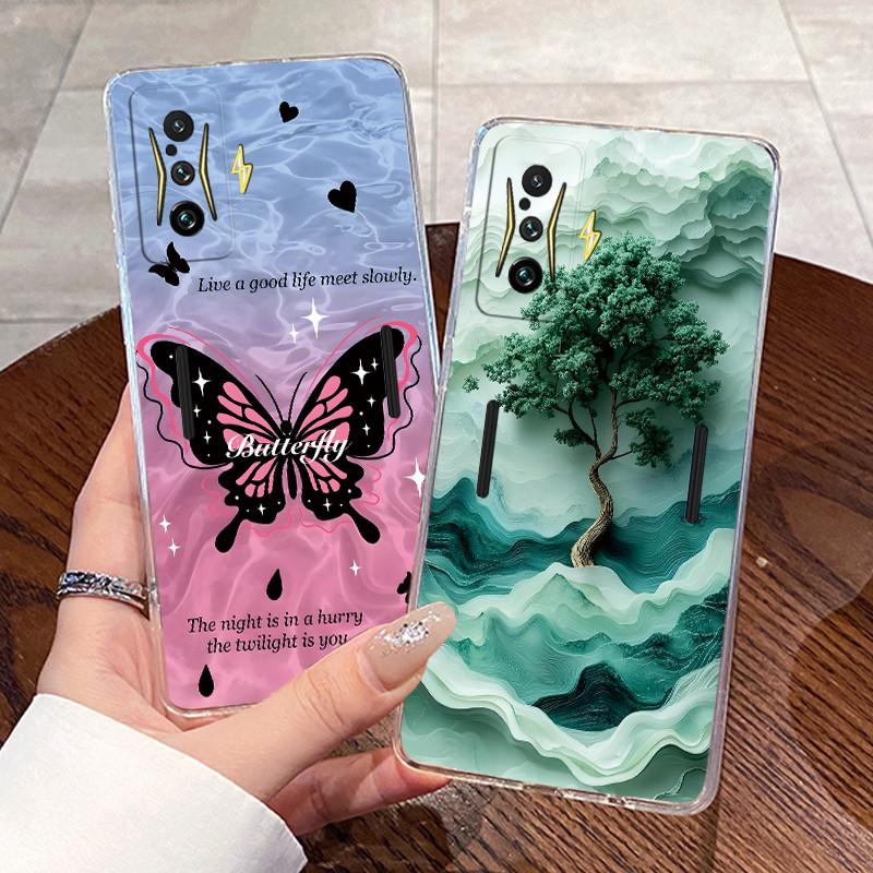 Jelly Casing For Xiaomi Poco F4 GT 5G Capa For POCO F3 GT Fundas Clear Silicone Soft TPU Back Cover Cute Cat Protective Case