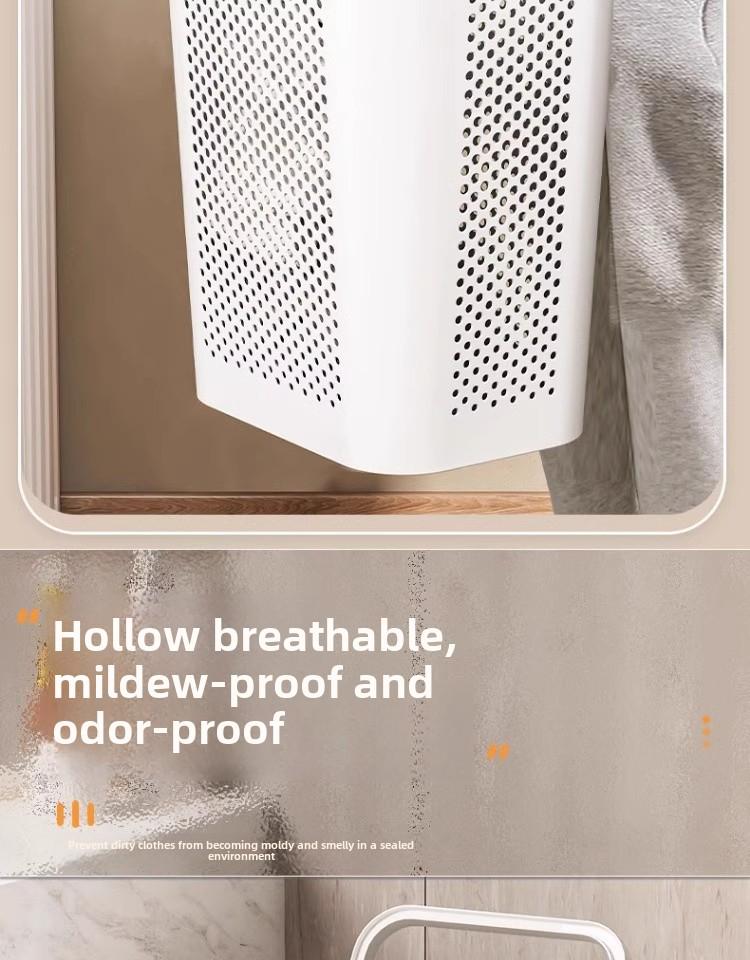 Large Capacity Laundry Hamper with Lid - Dirty Clothes Storage Basket for Bathroom