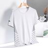 Ice silk quick-drying t-shirt men's short-sleeved summer men's large-size half-sleeved clothes outdoor running sports t-shirt round neck