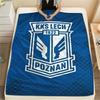 POZ LOGO Koc flanelowy, Wysoka jakość, Wygodny na każdą porę roku, Wystrój domu, Ciepło i komfort