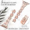 Elegant and fashionable butterfly diamond ladies watch strap for Apple watch, shiny butterfly diamond inlaid metal watch strap