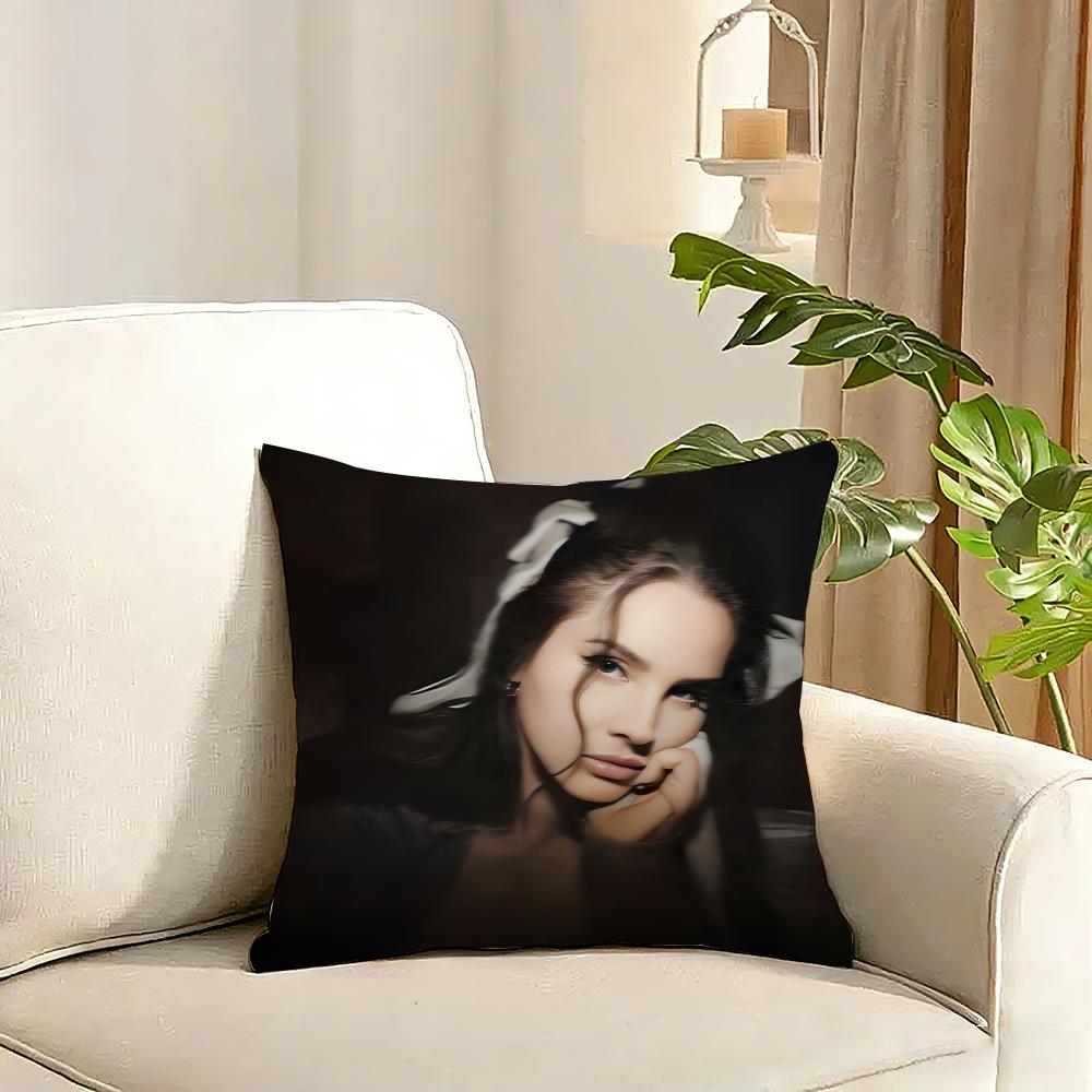 Lana Del Rey Hot Music Album Cushion Cover Reversible Plush Pillow Cover Soft Fluffy Home Decor for Sofa Bedroom