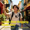 Soporte de cuello para teléfono móvil para grabación de video vlog manos libres ajustable