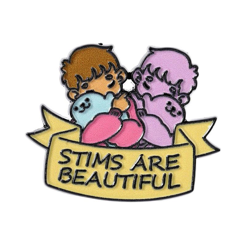 Neurodiversity Enamel Pin Whimsical Cartoon Brooch Supportive Lapel Badge Empathetic Gift For Autistic Friends ADHD Community