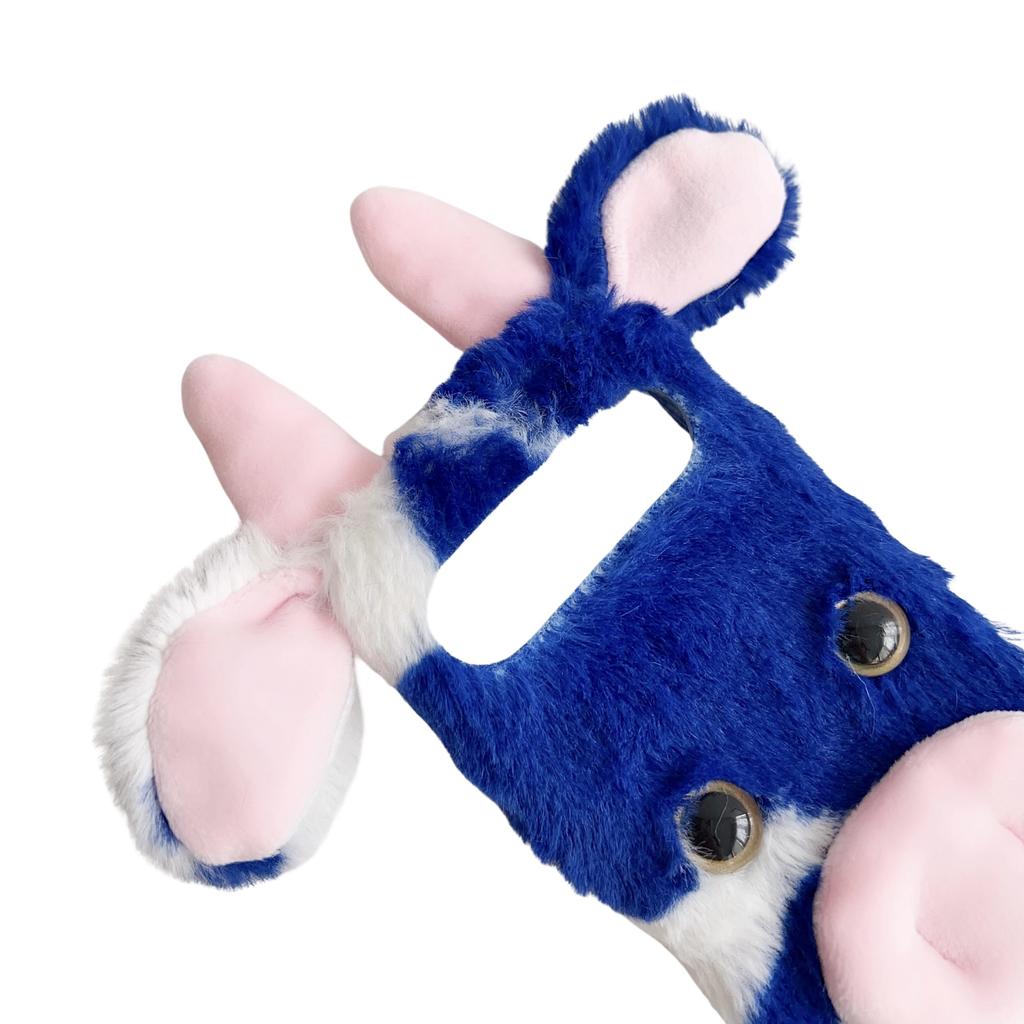 For Google Pixel 9/9 Pro Fluffy Cows Ear Cover Shockproof TPU Phone Case