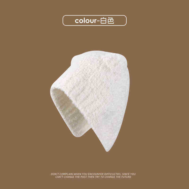 

Шапка женская осенне-зимняя милая плюшевая с медвежьими ушками теплая с защитой ушей большой обхват головы универсальная подчеркивает лицо маленькая вязка One Size