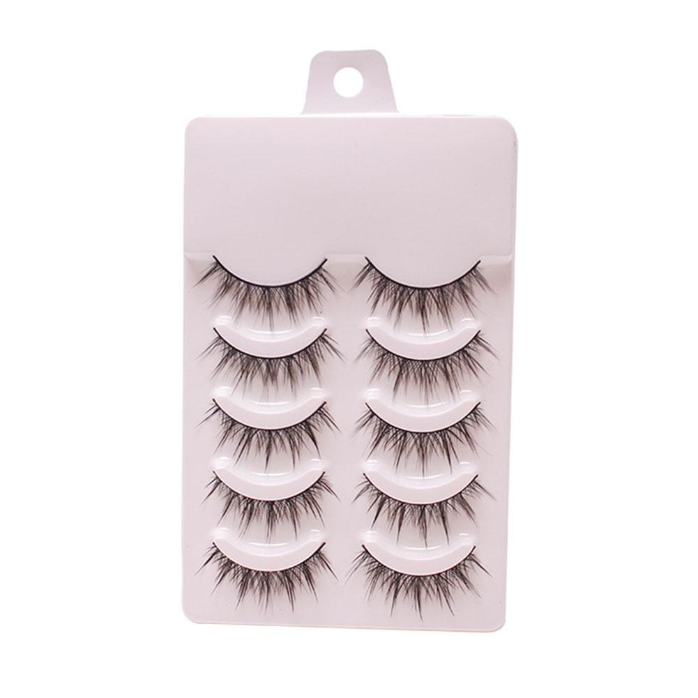 5 Paar natürliche Manga-Wimpern, weiche Wimpern, dick, falsche Make-up-Wimpern, Wimpern, täglich, Manga-Auge