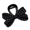 Polka Dot Bow Hair Clip For Women Elegant Temperament Shark Clip  Girl Ponytail Clip