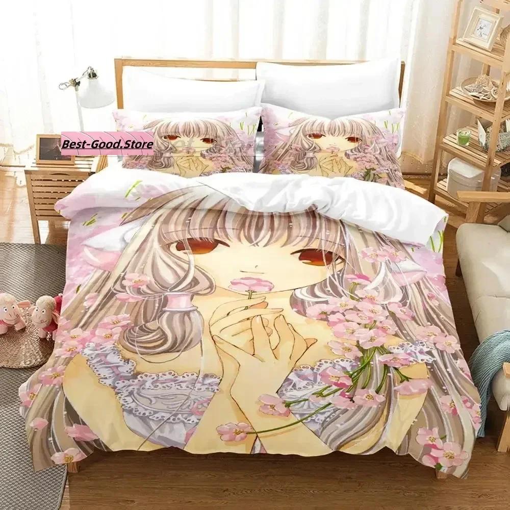 Top New Chi Chobits Bedding Set Printed Bed Set With Pillowcase Bed Duvet Cover Soft Queen King Size Bedclothes Home
